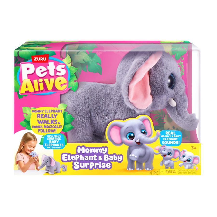Pets Alive Mama Elephant & Baby Surprise