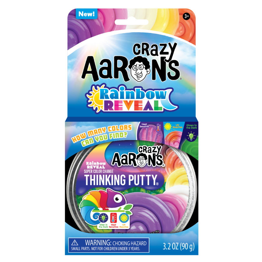 Crazy Aarons Thinking Putty 10cm Tin Trendsetters Rainbow Reveal