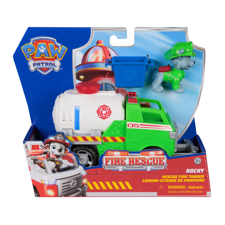 Paw Patrol Fire Rescue Vehicle & Figure Rocky