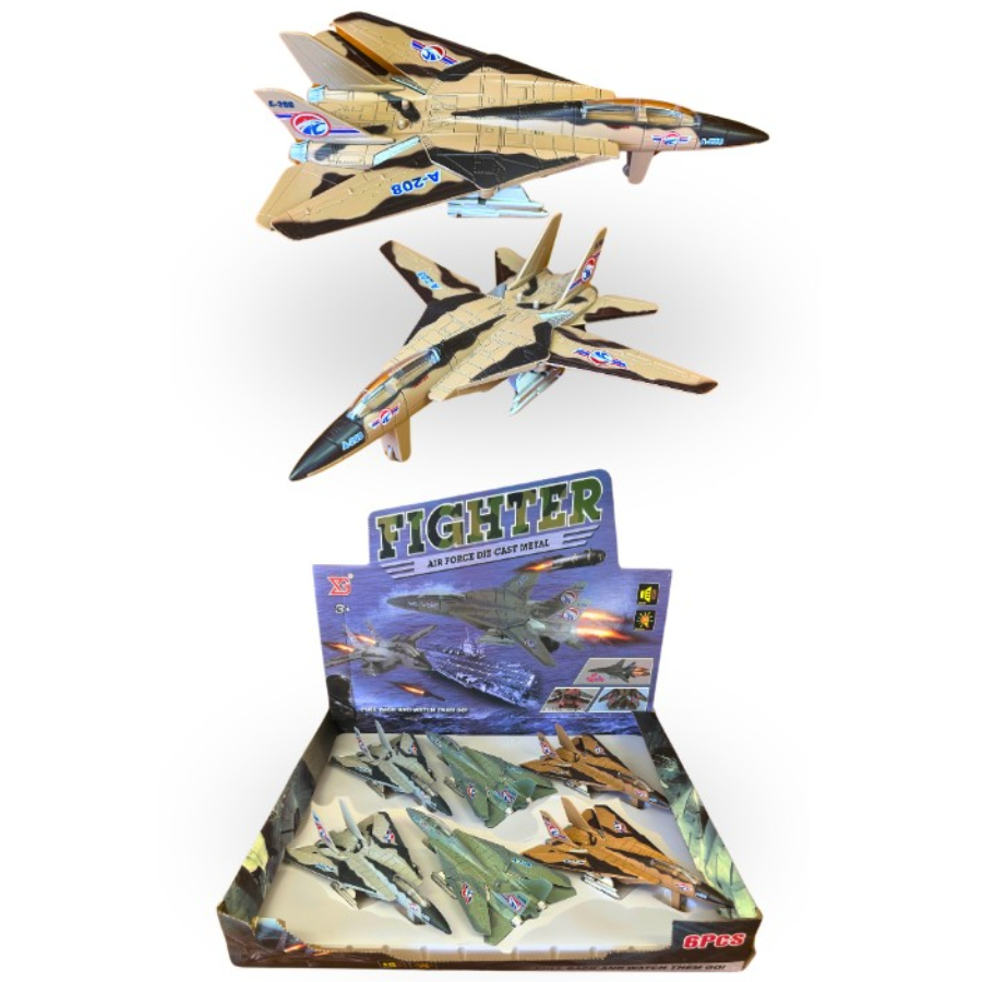 Military Diecast Jet Fighter With Sounds Assorted