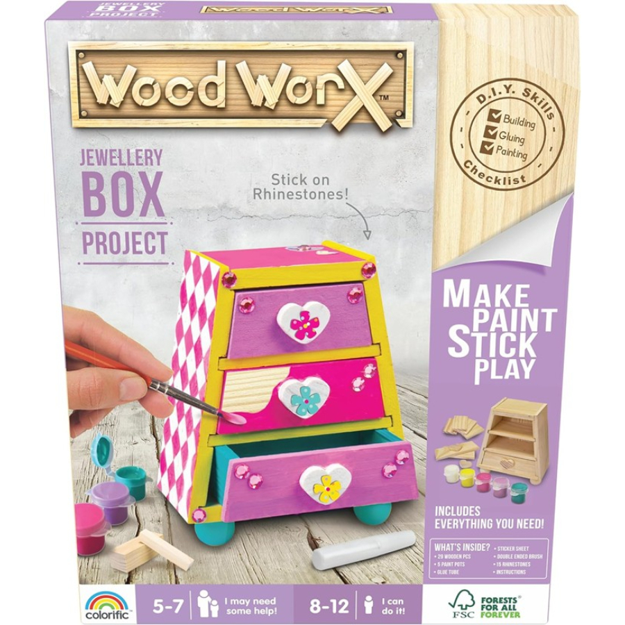 Wood Worx Jewellery Box Craft Kit