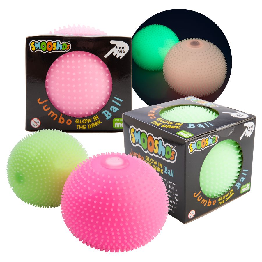Smooshos Jumbo Spiky Glow In The Dark Ball