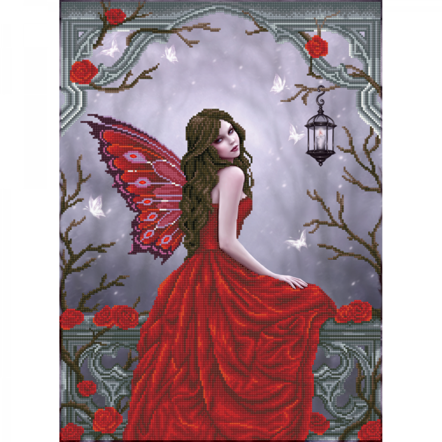 Diamond Dotz Winter Rose Fairy 60cm x 76cm