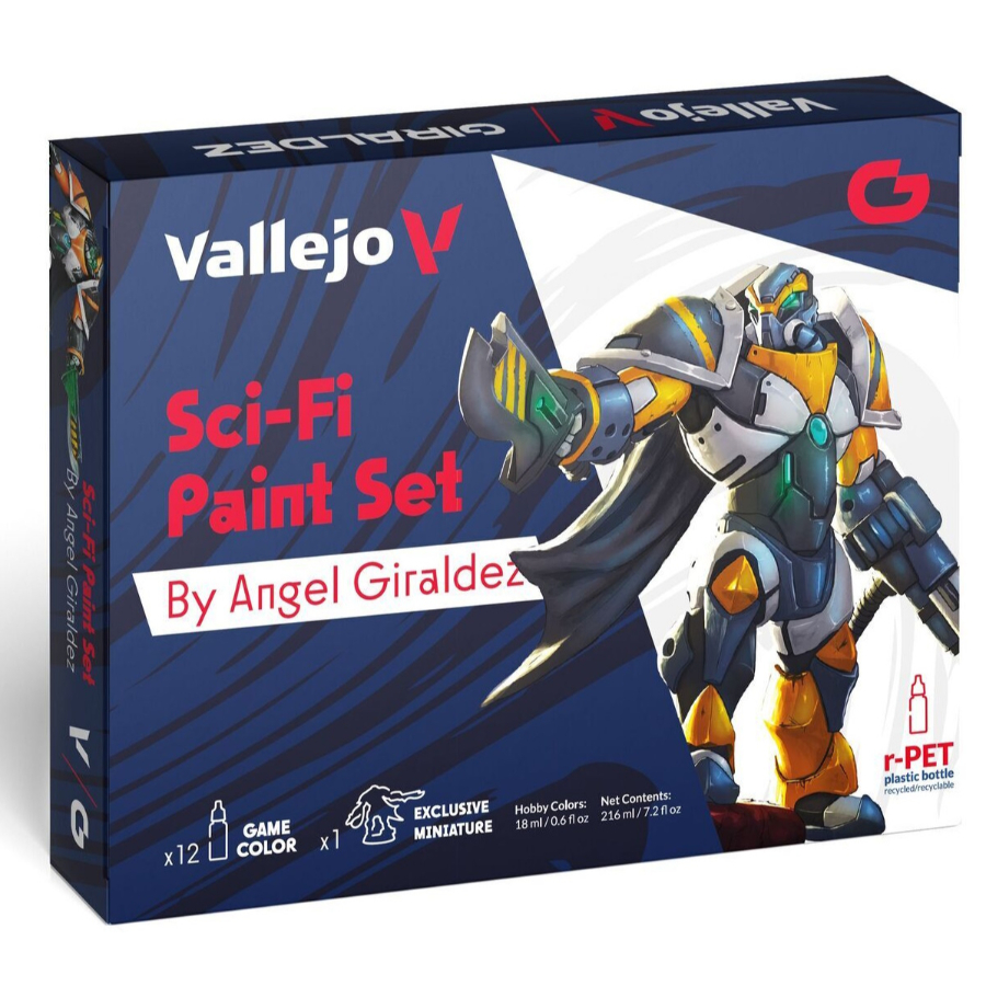 Vallejo Game Color Sci-Fi Paint Set With 12 Colours & Miniature