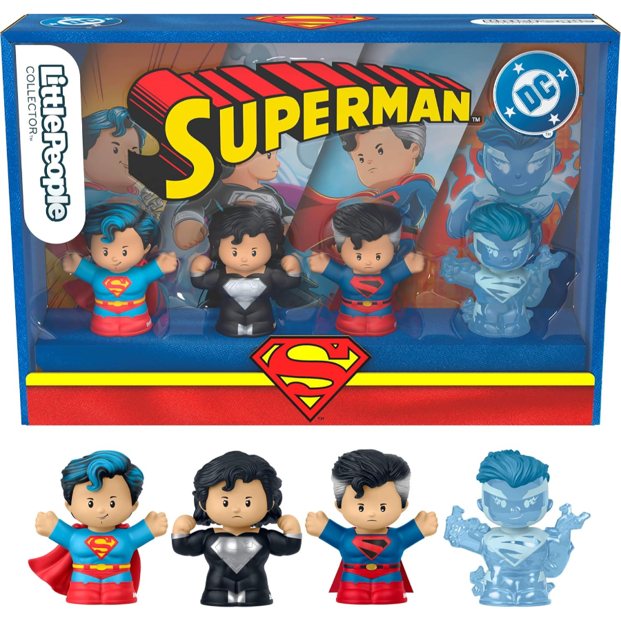 Little People Collector Superman Through The Ages 4 Figures Set