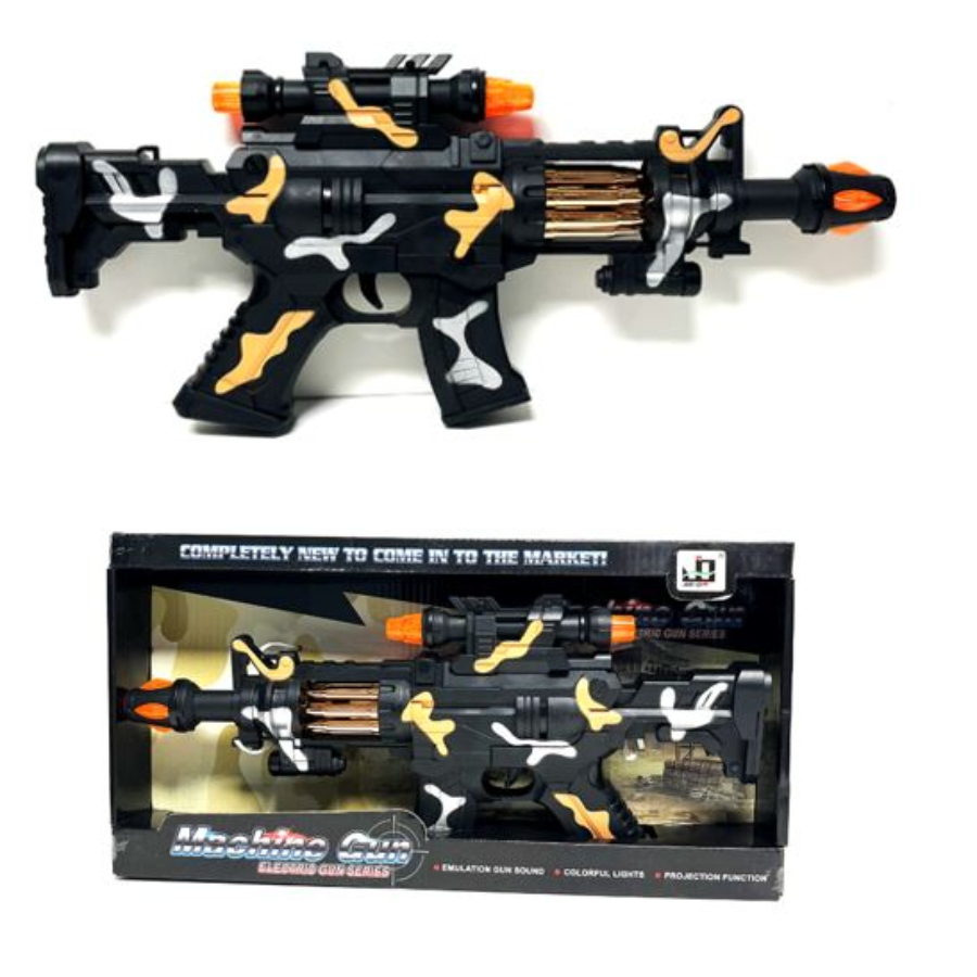 Machine Gun Toy With Spinning Barrel