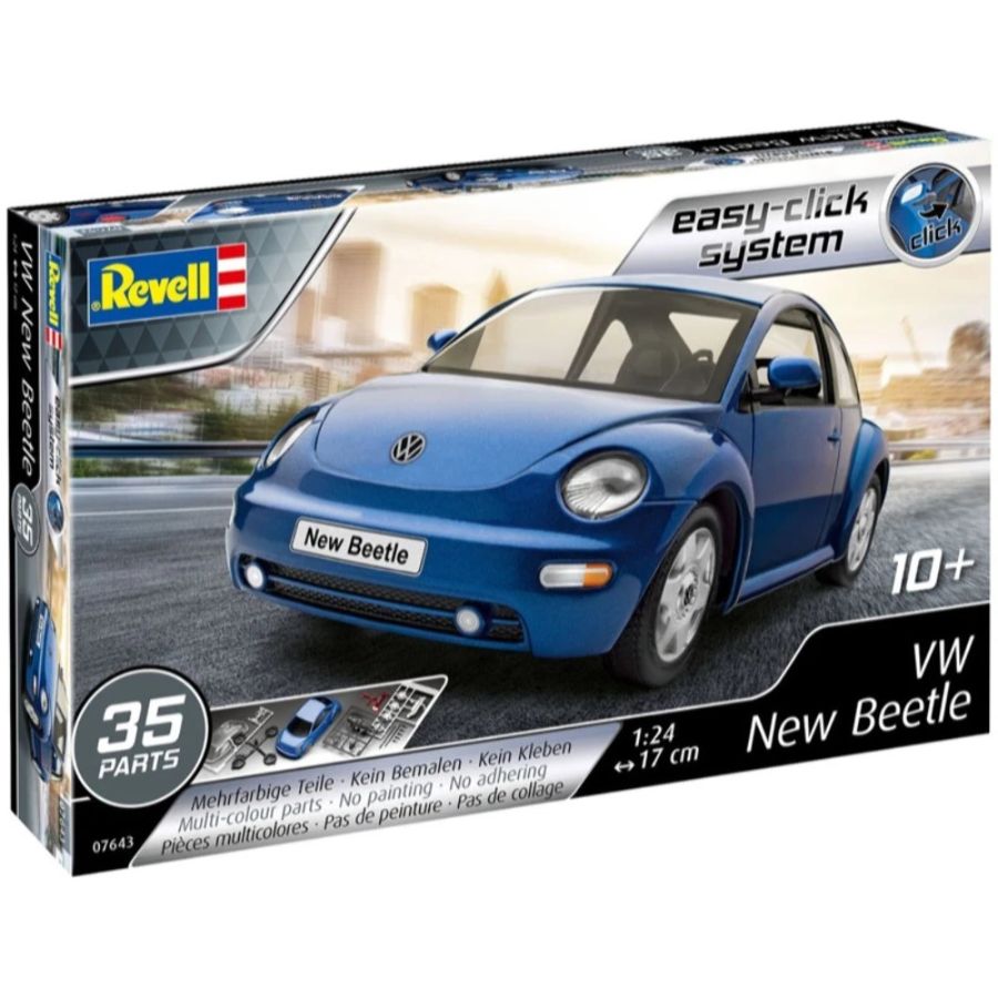Revell Model Kit 1:24 VW New Beetle Easy Click