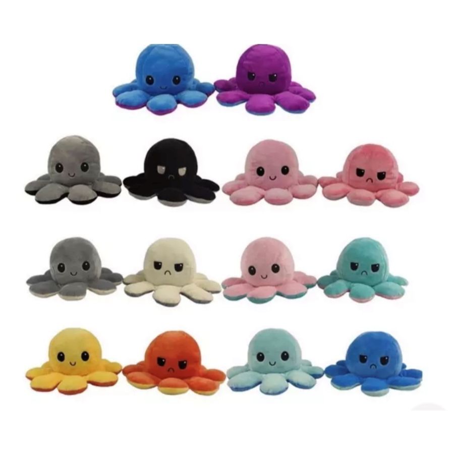Mood Octopus Reversible Plush 20cm Assorted