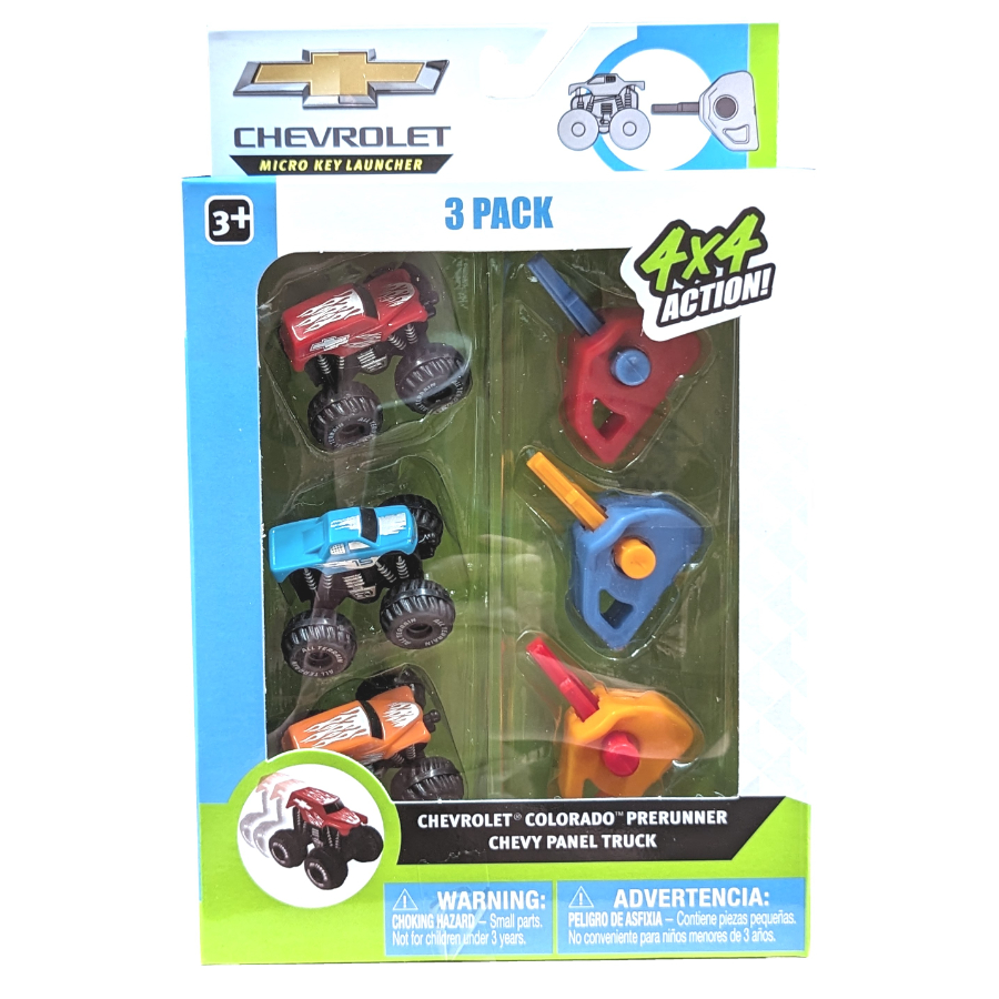 Chevrolet Micro Key Launcher 3 Pack Assorted