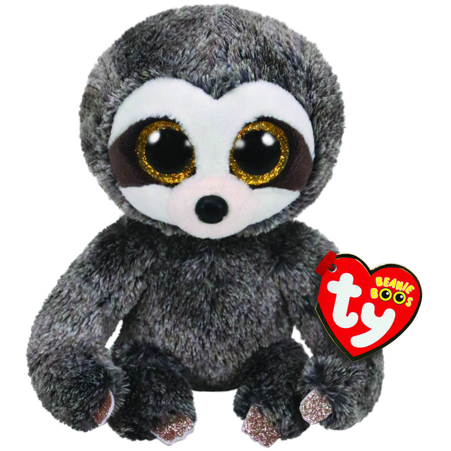Ty Beanie Boos Regular Plush Dangler Grey Sloth
