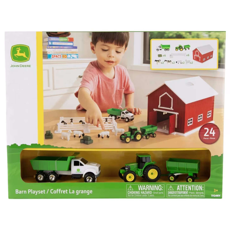 John Deere Barn Playset With 24 Pieces