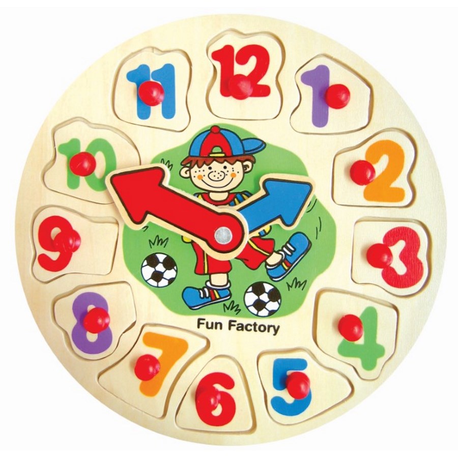 Puzzle Clock Wood