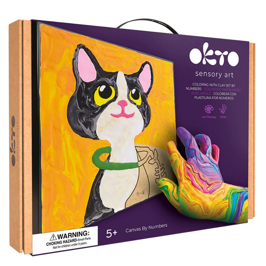 Okto Kids Sensory Clay Art By Number Cat