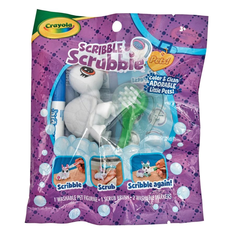 Crayola Scribble Scrubbie Pets Single Pack Assorted