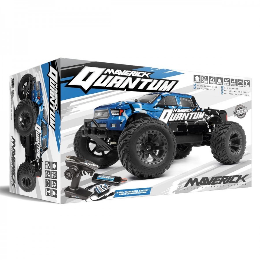 Maverick Radio Control 1:10 Quantum MT Monster Truck Blue Electric Brushed