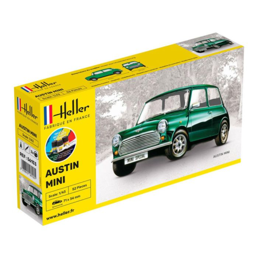 Heller Model Kit 1:43 Starter Kit Austin Mini