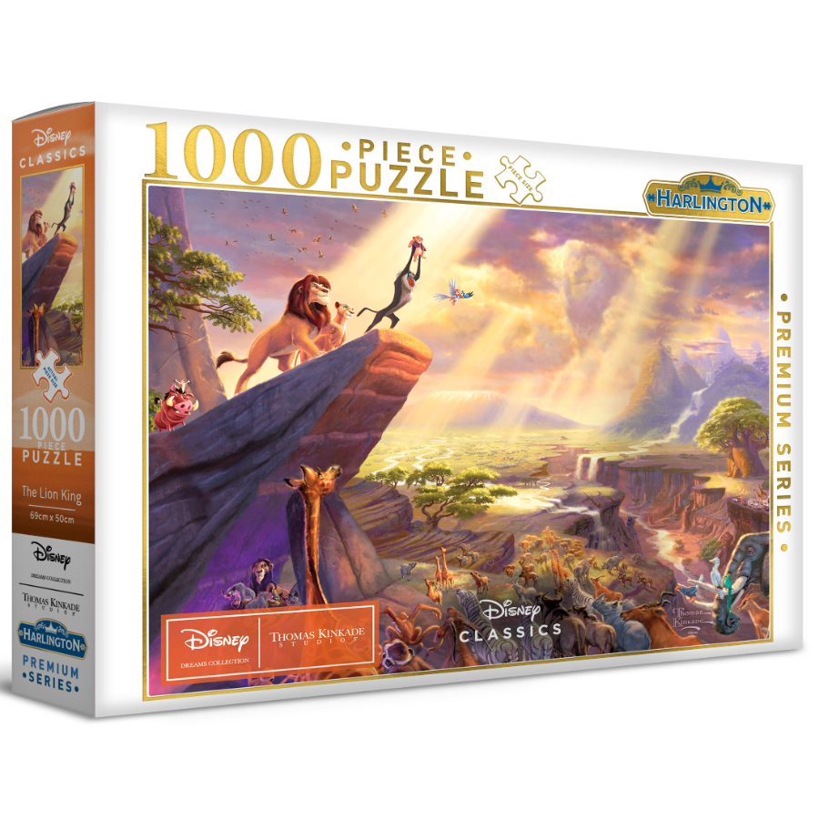 Harlington 1000 Piece Puzzle Thomas Kinkade Design The Lion King