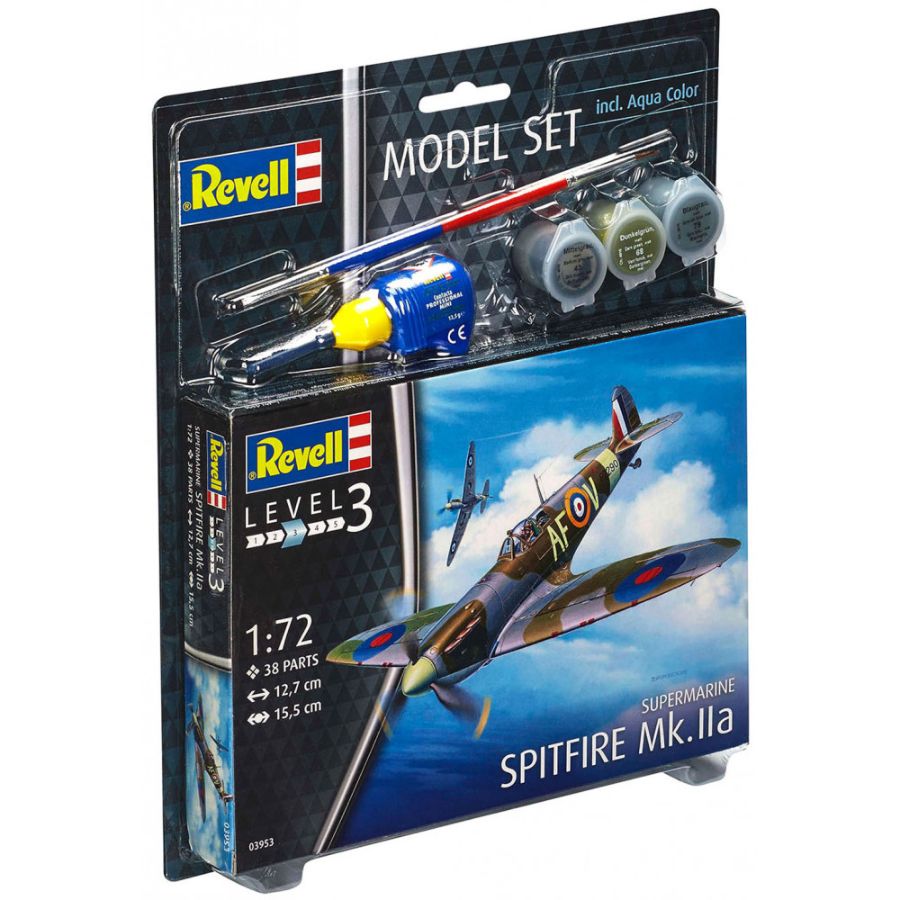 Revell Model Kit Starter Set 1:72 Supermarine Spitfire Mk Iia