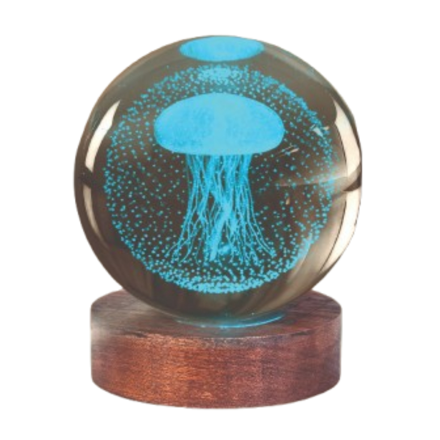 Crystal Ball 3D Lamp Jellyfish