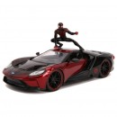 Jada Diecast 1:24 Marvel Superheroes 2017 Ford GT With Miles Morales Spider-Man Figure