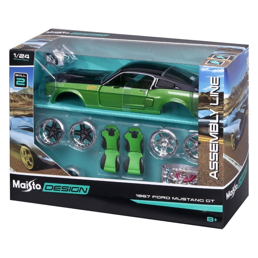 Maisto Diecast 1:24 Kit Design 1967 Ford Mustang GT Assorted