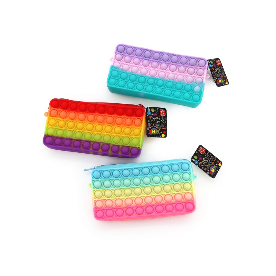 Poppit Push Pop Pencil Case Rainbow Assorted