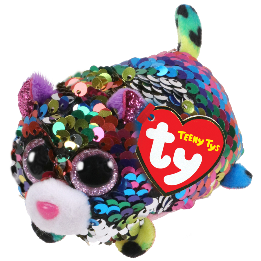 Beanie Boos Flippables Teeny Tys Dotti Rainbow Leopard