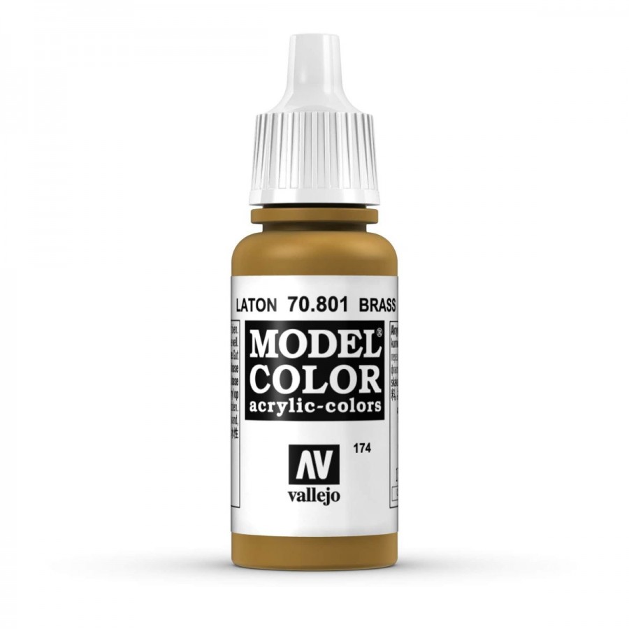 Vallejo Acrylic Paint Model Colour Metallic Brass 17-18ml