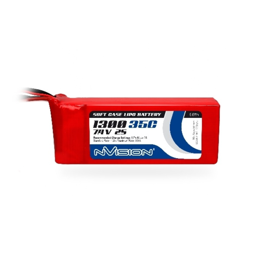 Nvision 7.4V 1300mAh 35C Lipo Battery
