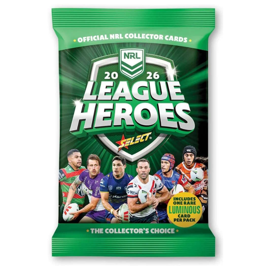 NRL 2026 League Heroes Trading Cards Booster Pack