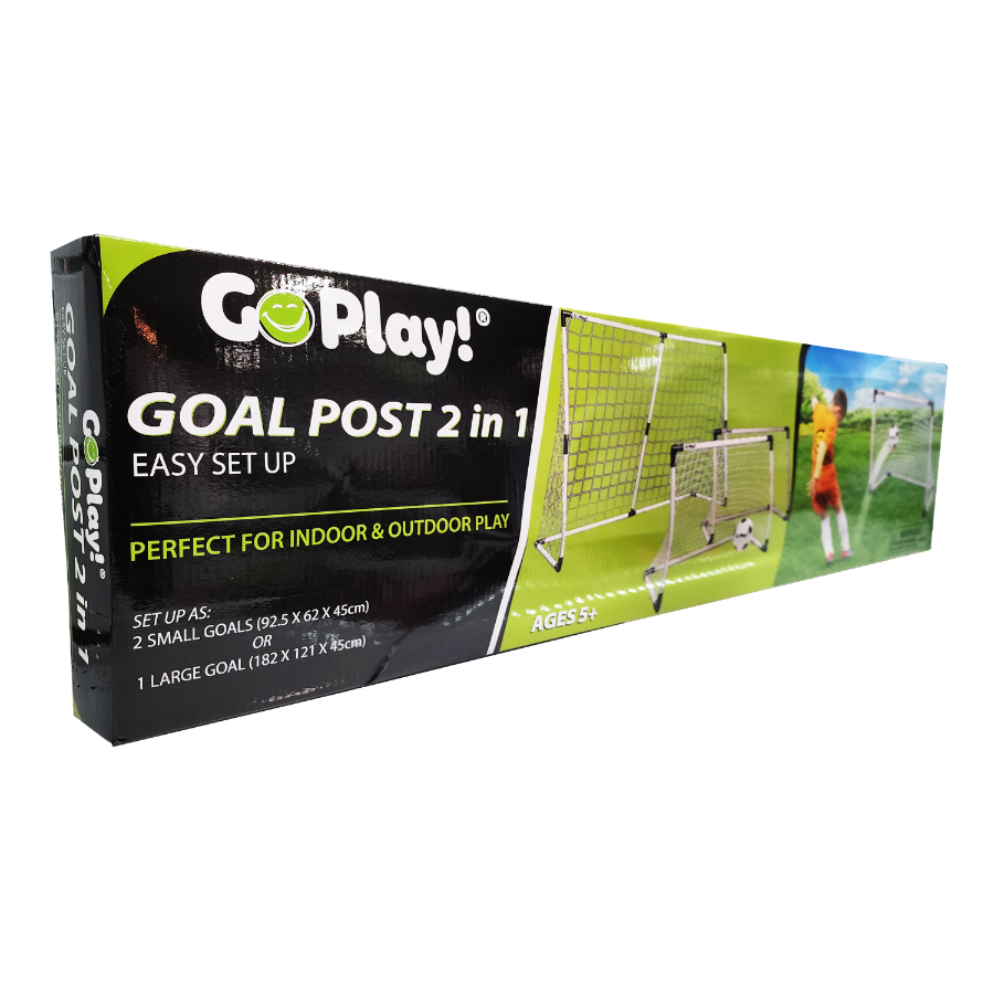 Go Play Outdoor Goals & Ball 2 In 1 Set