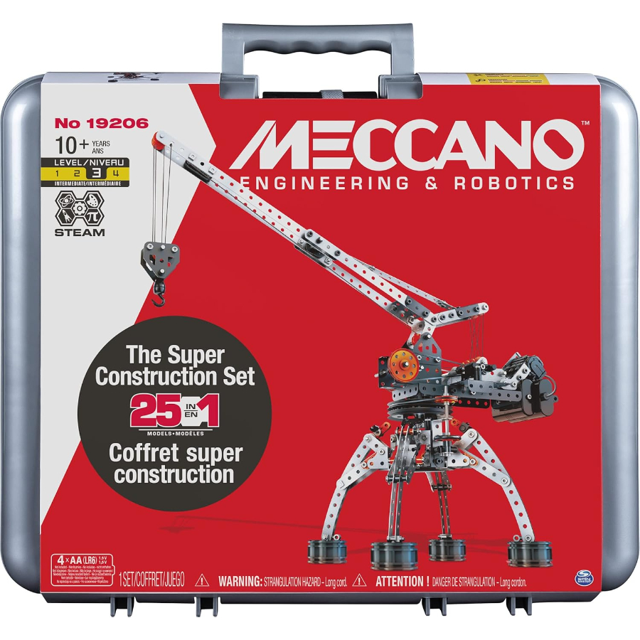 Meccano Motorised 25 Models Construction Set In Storage Case