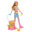 Barbie Skate N Run Doll With Puppy & Accessories