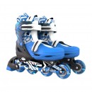 Yvolution Roller & Inline Skate Combo Neon Blue Adjustable Size 3-6