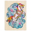 Wooden Shaped Piece Puzzle Unicorn 129 Pieces