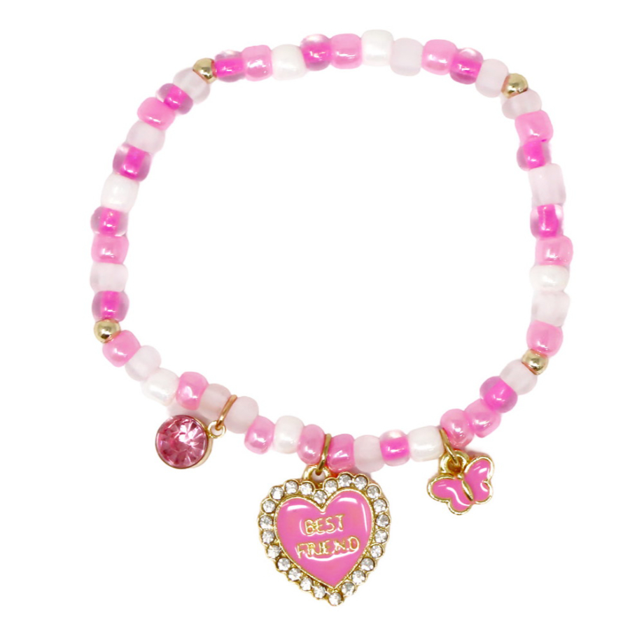 Best Friends Heart & Butterfly Bracelet Set