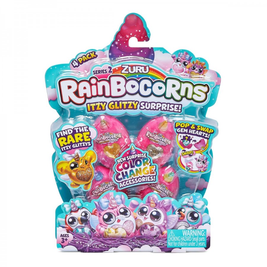 Rainbocorns Itzy Glitzy Surprise Series 2 4 Pack Assorted