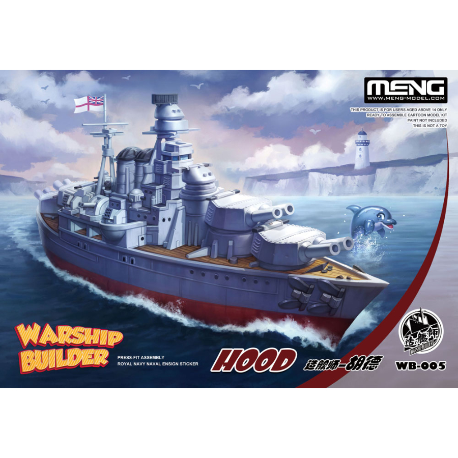 Meng Model Kit Cartoon Model Warship Builder Hood