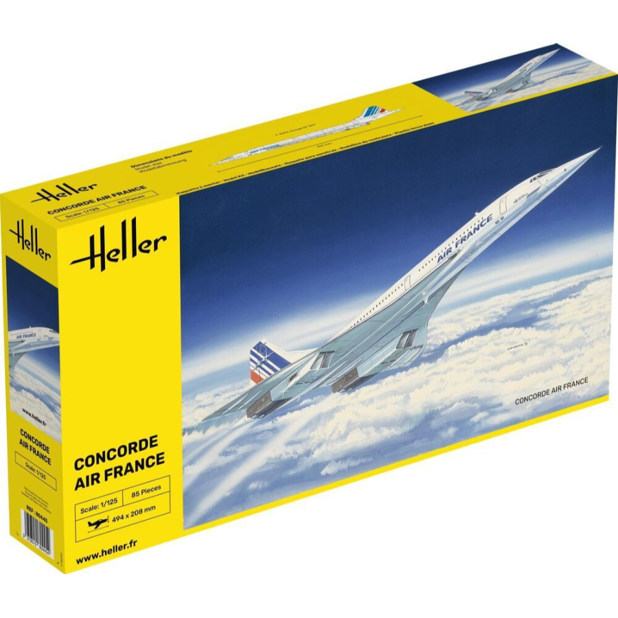 Heller Model Kit 1:125 Concorde Air France