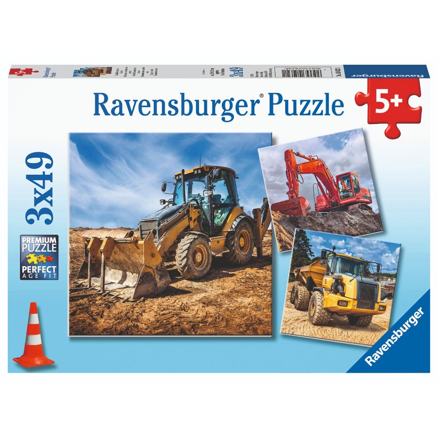 Ravensburger Puzzle 3x49 Piece Digger At Work