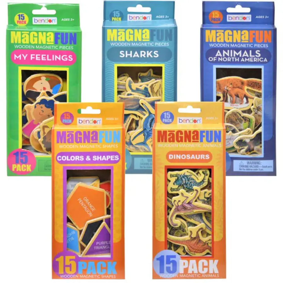 Magnafun Wooden Magnet Pack Assorted