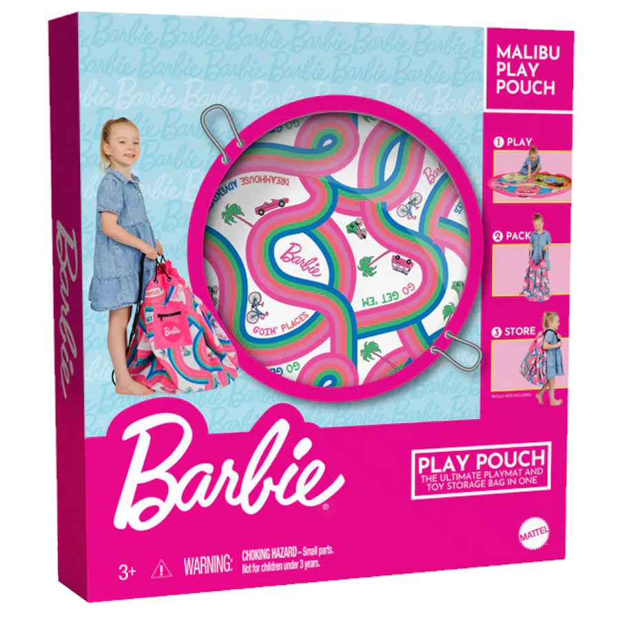 Play Pouch Barbie Malibu Toy Storage Bag & Playmat 