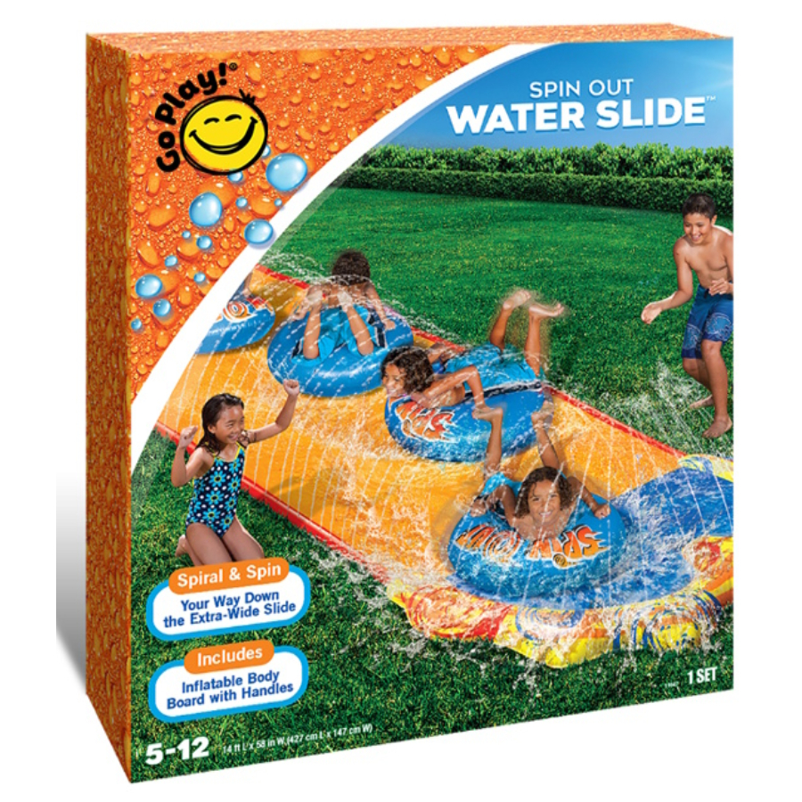 Go Play Spin Out Extra Wide Garden Water Slide