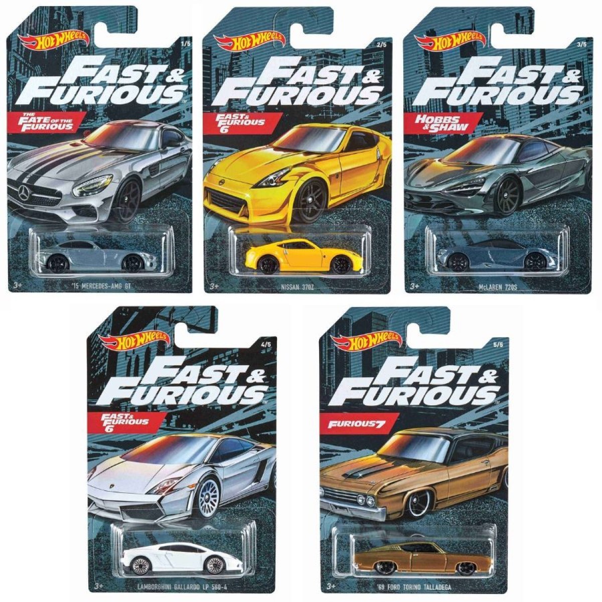 Hot Wheels Fast & Furious Themed Vehicle Assortment