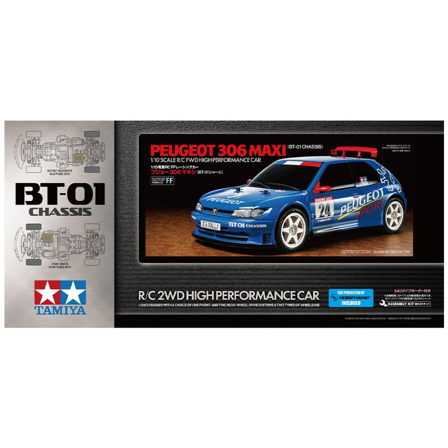 Tamiya Radio Control Kit 1:10 Peugeot 306 Maxi BT-01