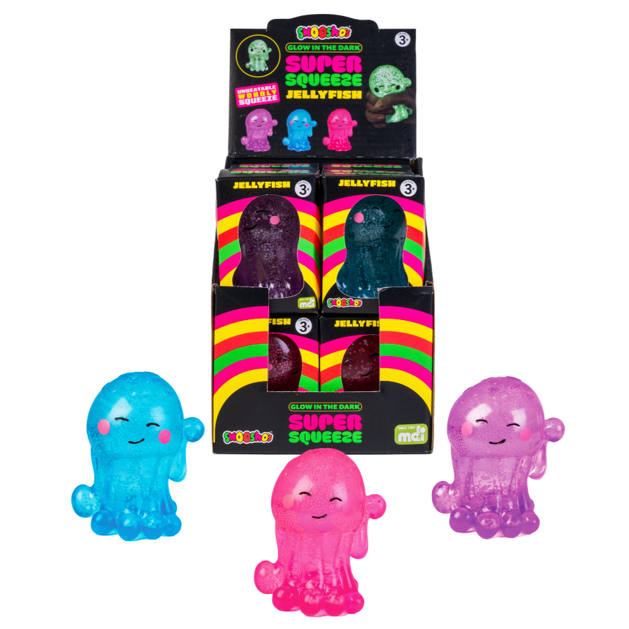 Smooshos Super Squishy Glow in The Dark Jellyfish Assorted