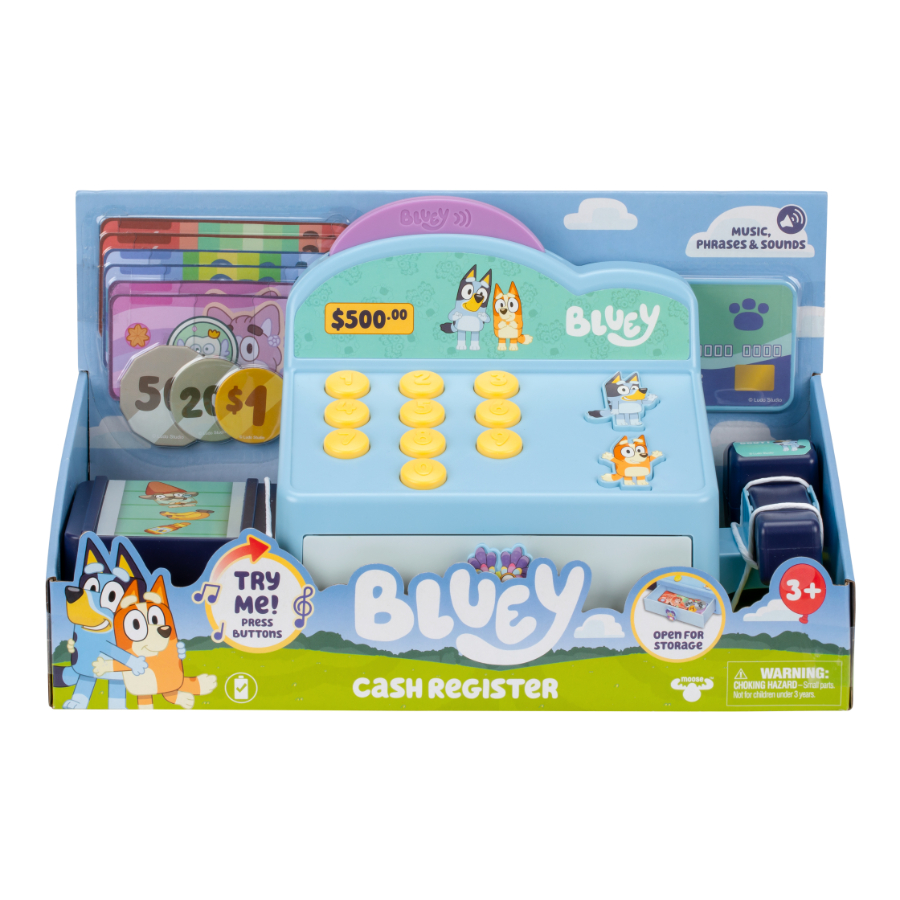 Bluey Role Play Cash Register & Accessories