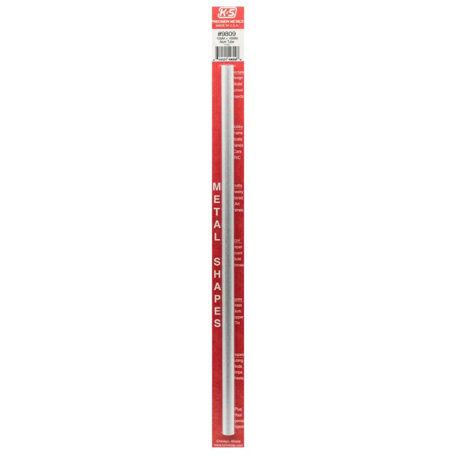 K&S Aluminium Round Tube 10.0x300mm 0.45 Wall M0018