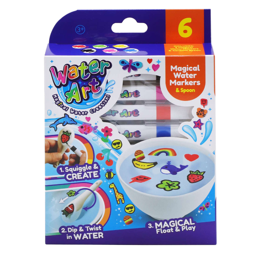 Water Art Markers 6 Pack With Ceramic Spoon