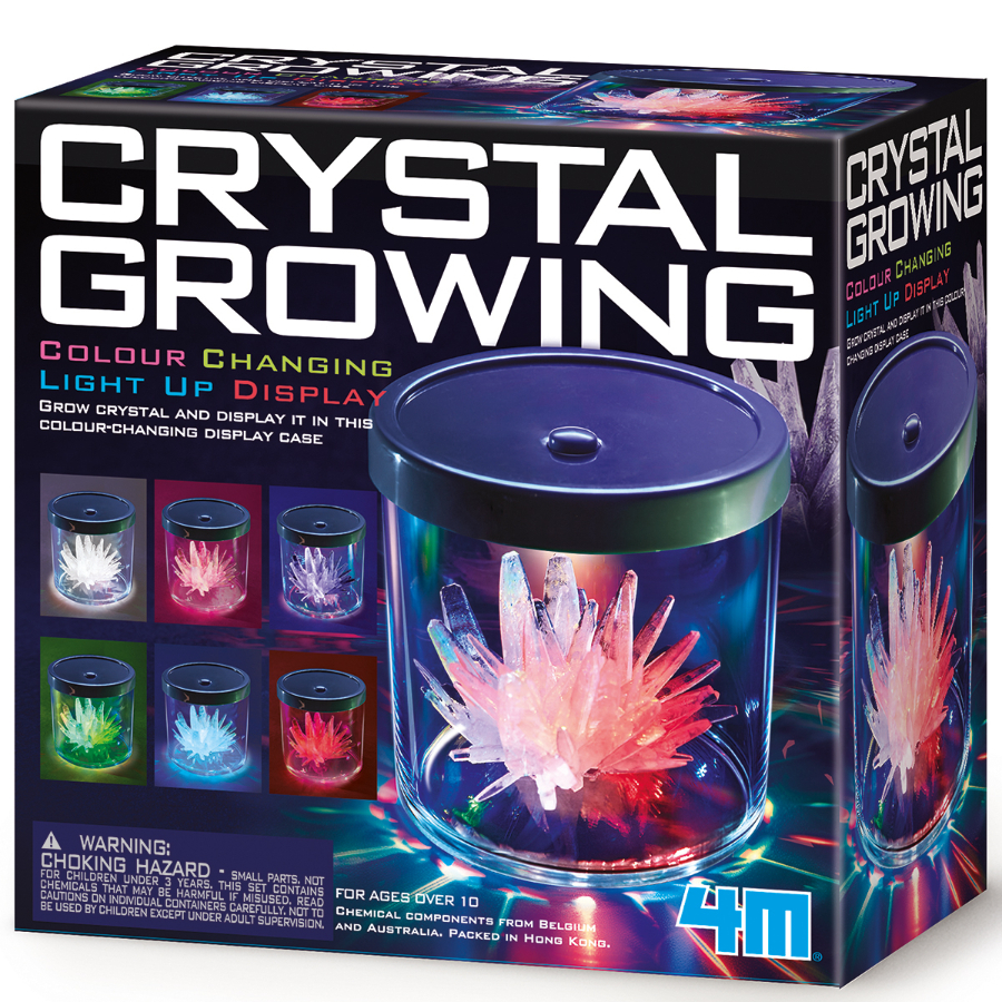 Crystal Growing Kit With Colour Changing LED Light Display Case